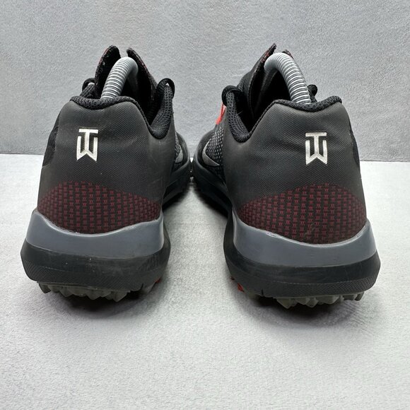 Nike Tiger Woods TW \'15 Mens Size 8.5 Golf Shoes Black / Red Spikes Rare Limited main image 5